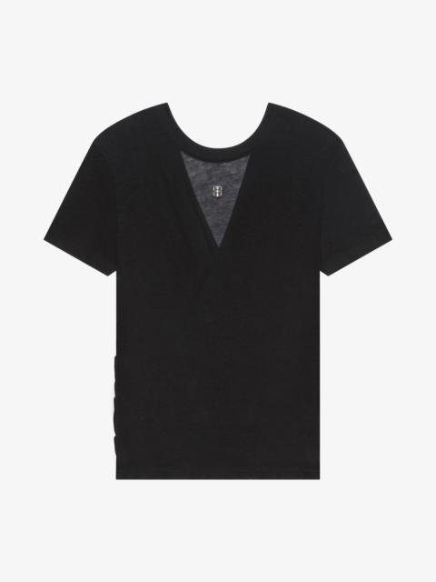 Givenchy DRAPED T-SHIRT IN TRANSPARENT JERSEY