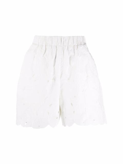 REDValentino butterfly cut-out taffeta shorts