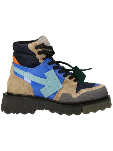 Off-White OFF-WHITE Hiking Sponge Ankle Boots Army Green Turquoise