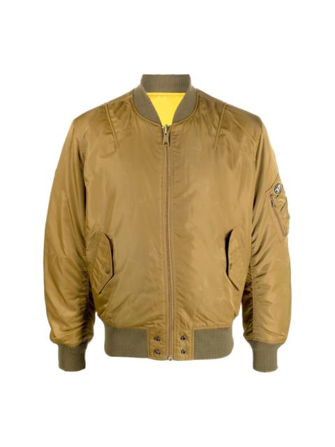 logo-patch zip-front jacket