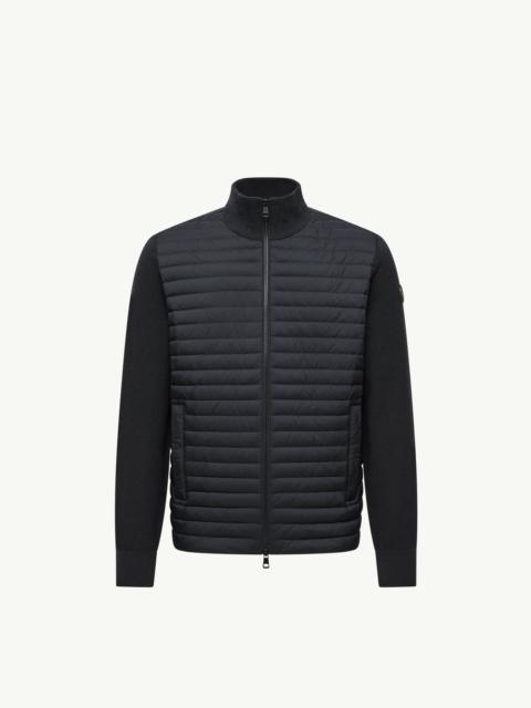 Moncler Padded Wool & Cashmere Zip-Up Cardigan