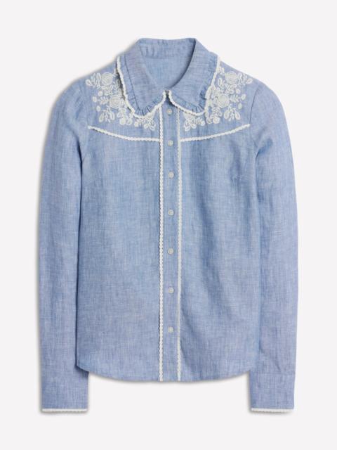 BODEN Sienna Western Shirt-Chambray