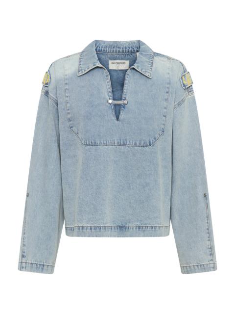 ONE TEASPOON Retro Pullover Denim Shirt - Soft Blue
