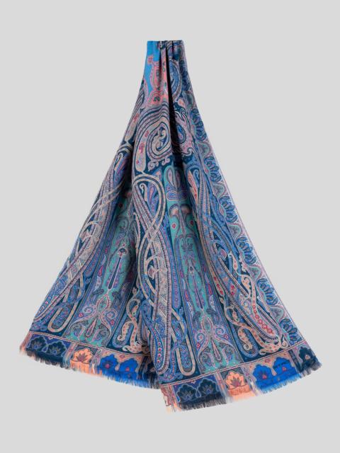 PAISLEY WOOL AND SILK SCARF