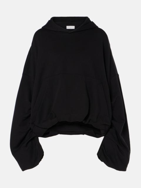 Dries Van Noten Oversized draped cotton jersey hoodie