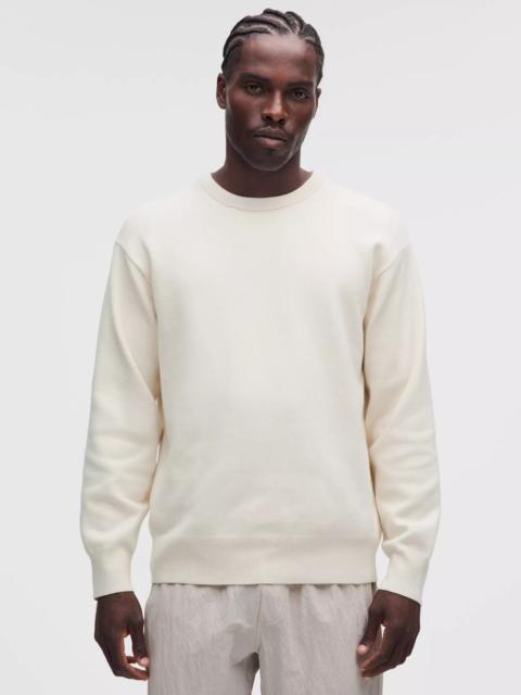 lululemon Cotton-Blend Knit Long-Sleeve Crewneck Sweater
