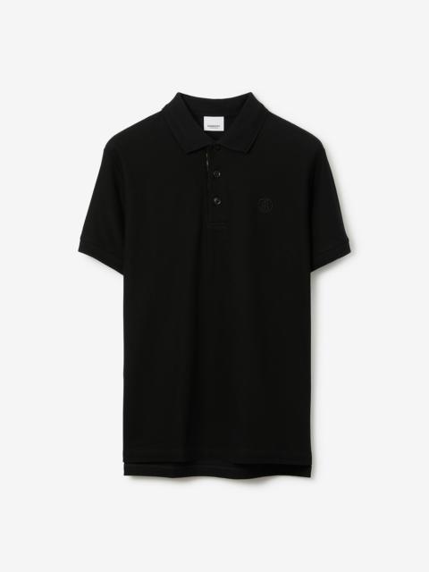 Burberry Monogram Motif Cotton Piqué Polo Shirt