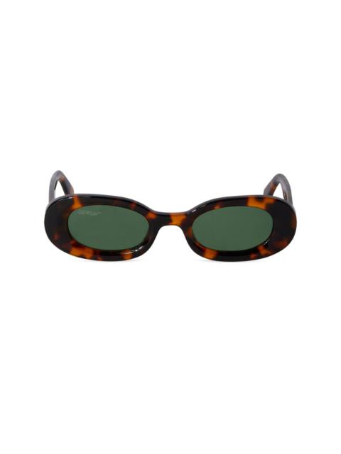 Amalfi tortoiseshell oval sunglasses