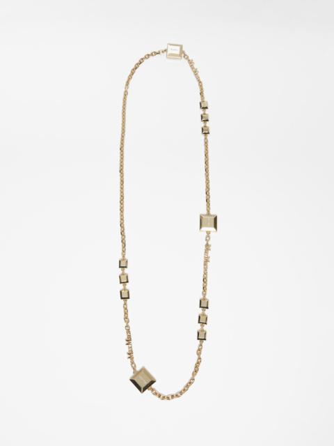 Max Mara Long chain necklace with logo