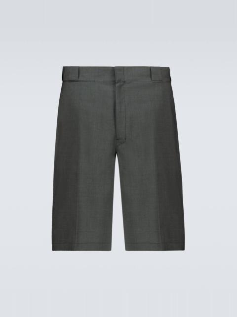 Prada Tailored wool poplin bermuda shorts