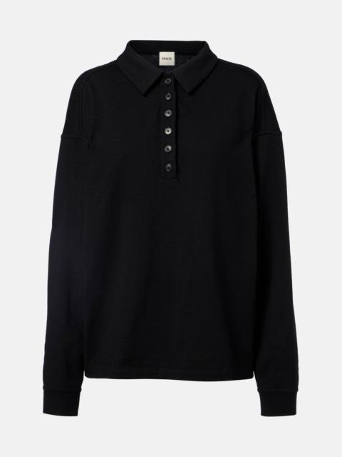 KHAITE Faithful silk jersey polo sweater