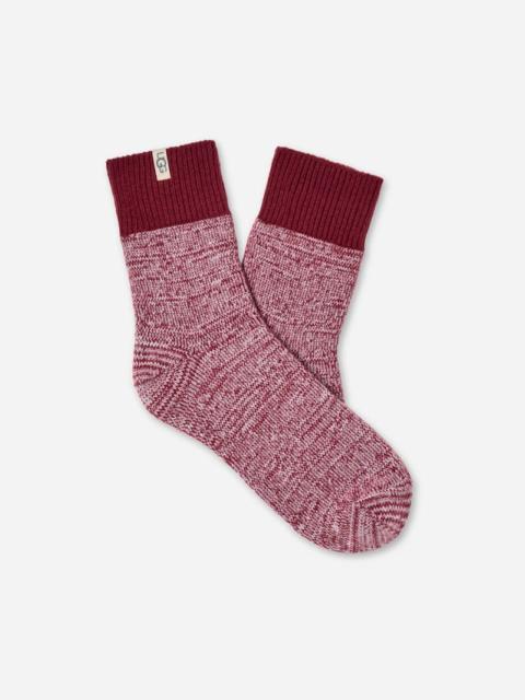 UGG ® Women's Rib Knit Slouchy Quarter Knit/Recycled Materials in Coffee Berry
