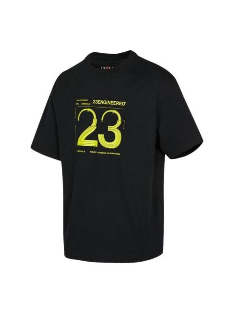 Jordan Men's Air Jordan SS22 23 Engineered Printing Short Sleeve Black T-Shirt DH8914-010