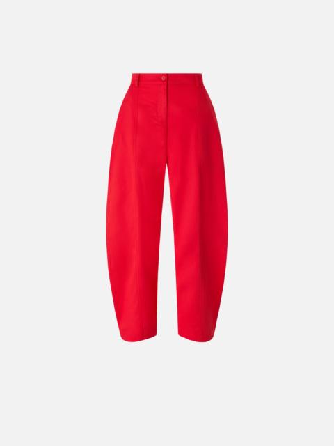 PINKO BARREL-FIT TROUSERS IN STRETCH COTTON