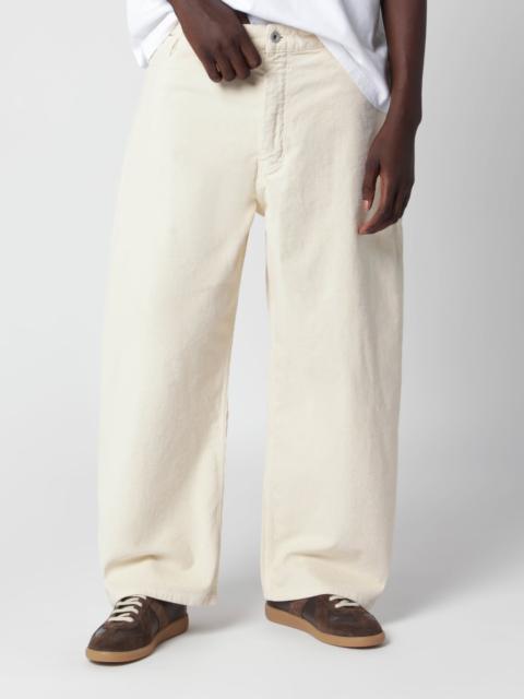 Studio Nicholson Cream Paolo wide-leg jeans