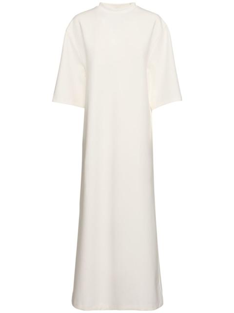 Cotton blend jersey long dress