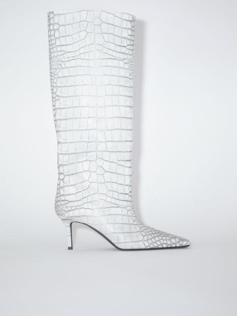Acne Studios Leather heel boots - Off white