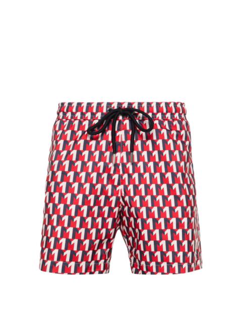 Moncler geometric-print swim shorts