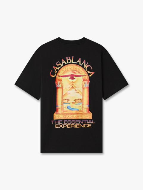CASABLANCA Black Hermons Mirage L'Arche Short Sleeve T-Shirt