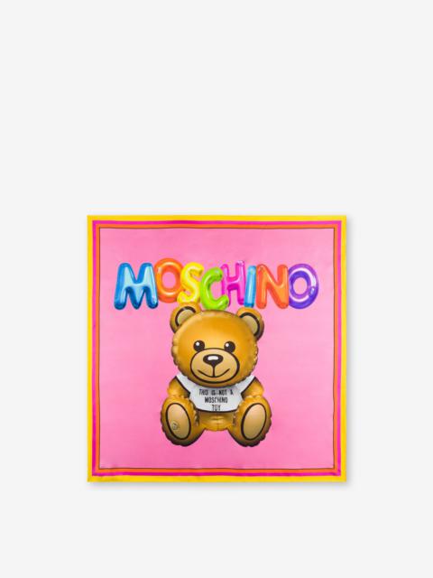 Moschino INFLATABLE TEDDY BEAR SILK SCARF