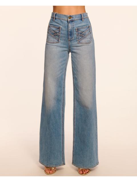 RAMY BROOK Heidi High-Rise Wide Leg Braided Jean