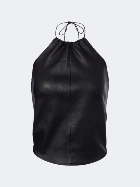 STOULS Rosie halterneck leather top