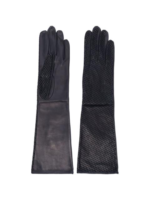 MANOKHI perforated-design leather gloves