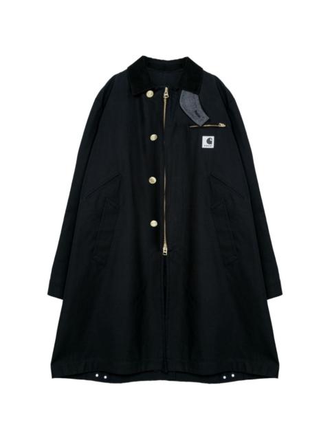 Carhartt WIP x Sacai Duck Coat logo trench coat