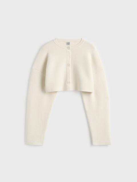TOTEME Cropped oversized cardigan milk