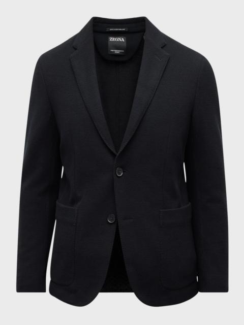 ZEGNA Men's Honeycomb High-Performance Jersey Sport Coat