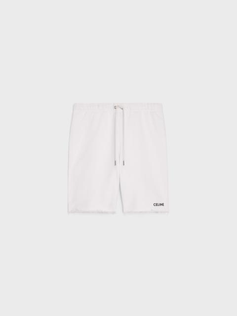 CELINE CELINE EMBROIDERED SHORTS IN COTTON FLEECE