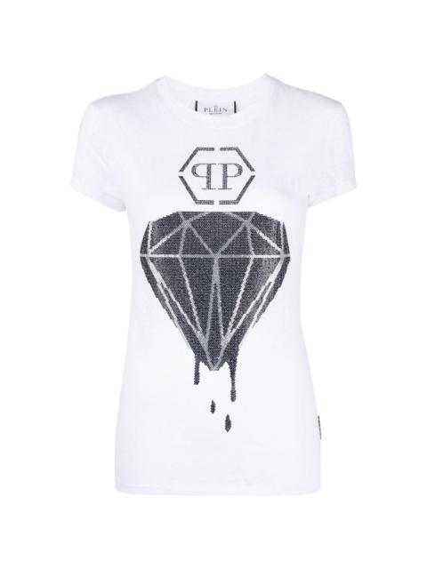 PHILIPP PLEIN snakeskin-print cotton T-shirt