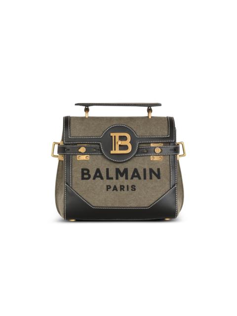 Balmain Canvas B-Buzz 23 bag with leather panels
