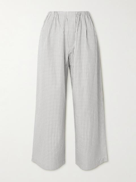 Proenza Schouler Meadow Checked Cotton-poplin Wide-leg Pants