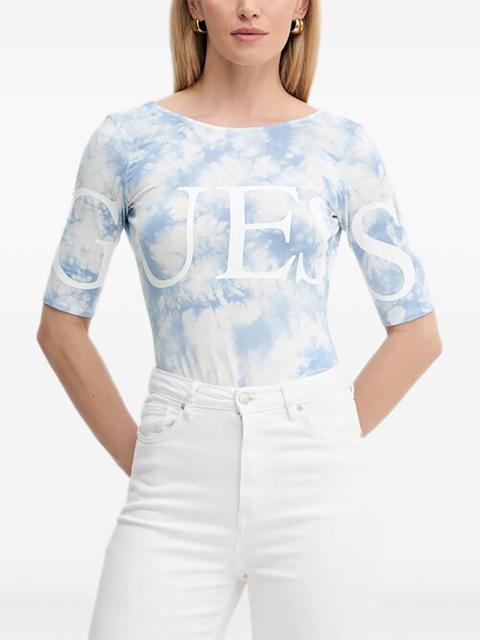 GUESS USA tie-dye logo bodysuit