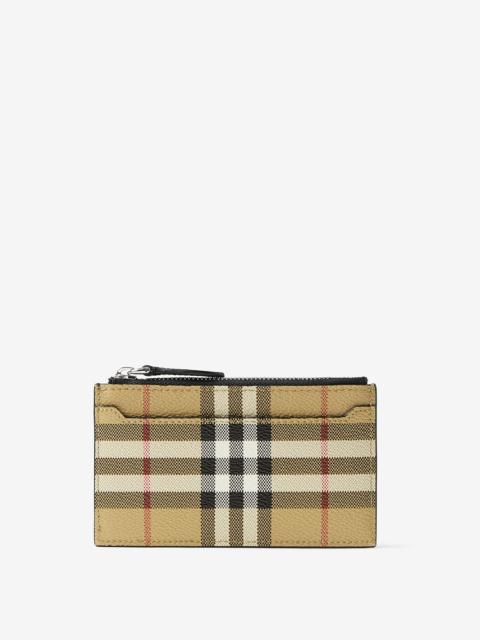 Burberry Check Zip Card Case