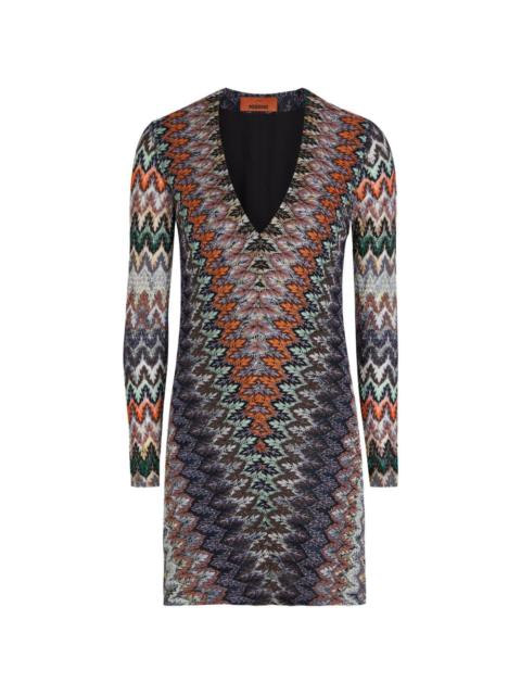 Missoni patterned V-neck mini dress