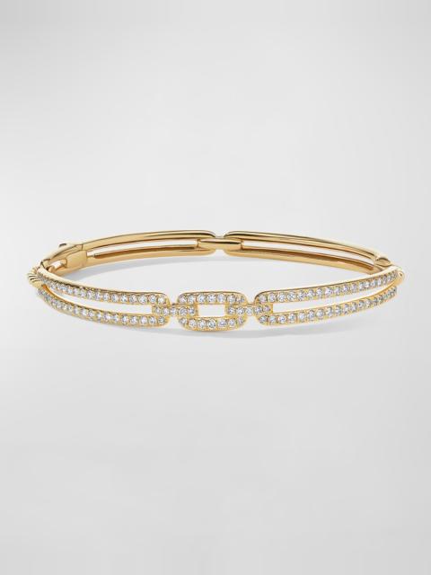 DAVID YURMAN Stax Link Bracelet with Diamonds in 18K Gold, 7mm