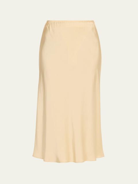 Vince Pull-On Satin Slip Skirt