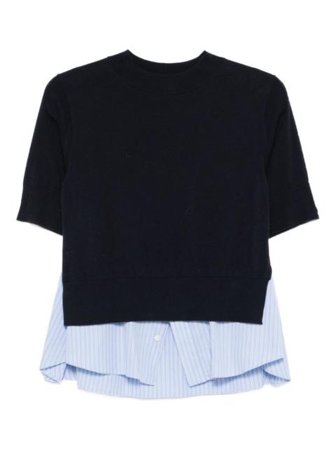 sacai short-sleeve layered T-shirt