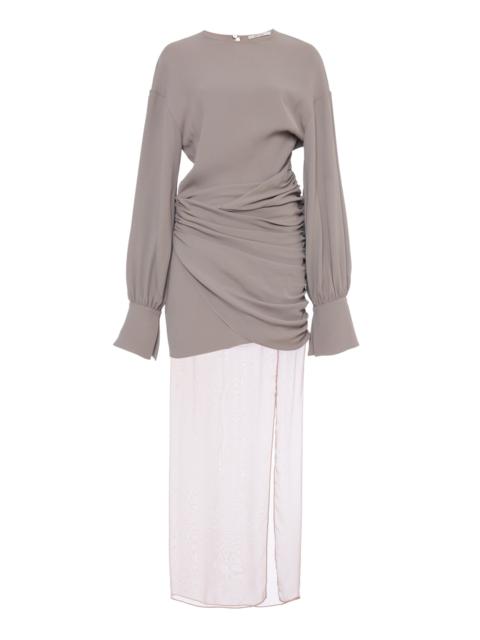 NENSI DOJAKA Drop-Waist Midi Dress grey