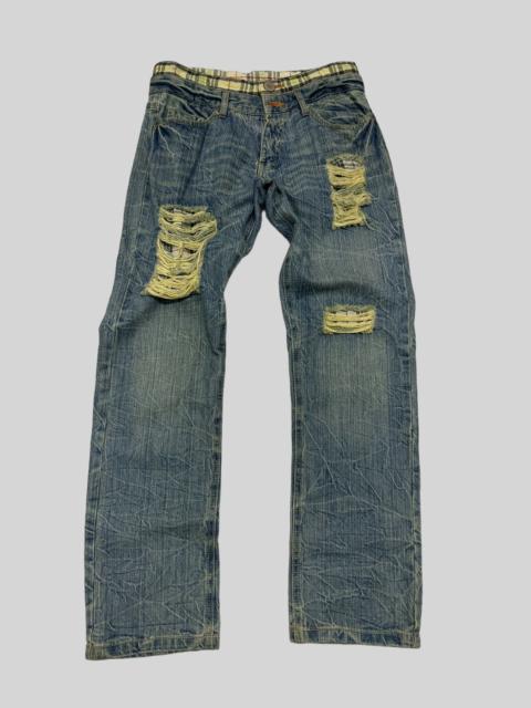 Other brands Hysteric Glamour × Japanese Brand - Distressed Plaid Distressed Junya Watanabe Denim Jeans