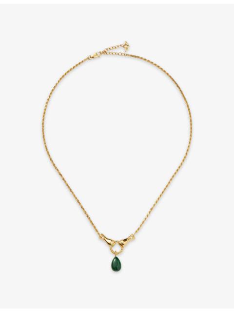 MISSOMA Harris Reed In Good Hands Drop 18ct Yellow Gold Plated Brass Pendant Necklace