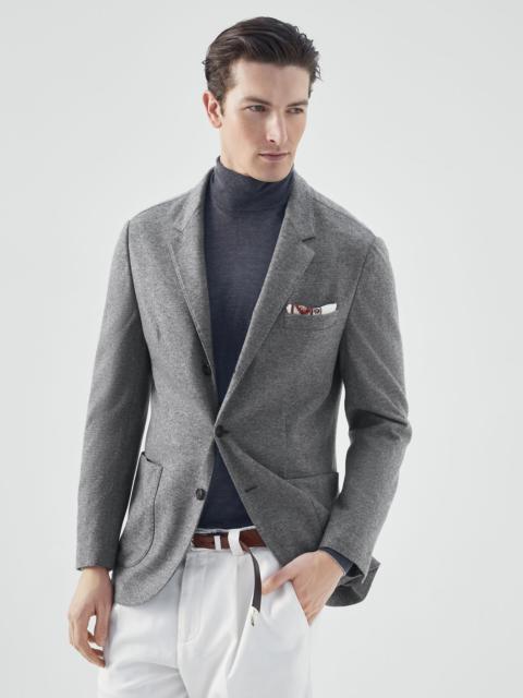 Brunello Cucinelli Cashmere jersey blazer with patch pockets