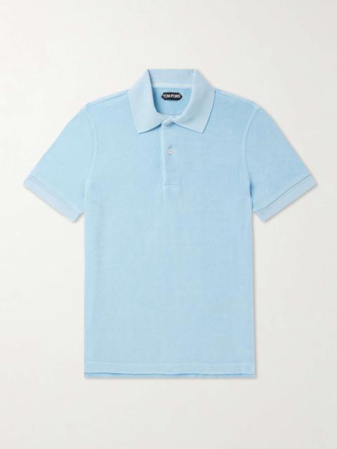 Cotton-Blend Terry Polo Shirt