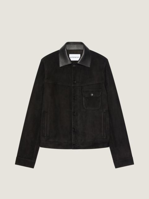 Givenchy JACKET IN SUEDE WITH ASYMMETRICAL POCKET