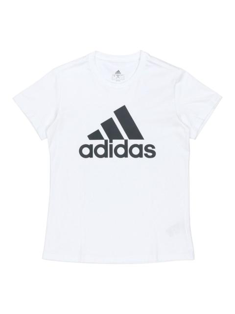 adidas (WMNS) adidas Essentials Logo T-Shirt 'White Black' GL0649