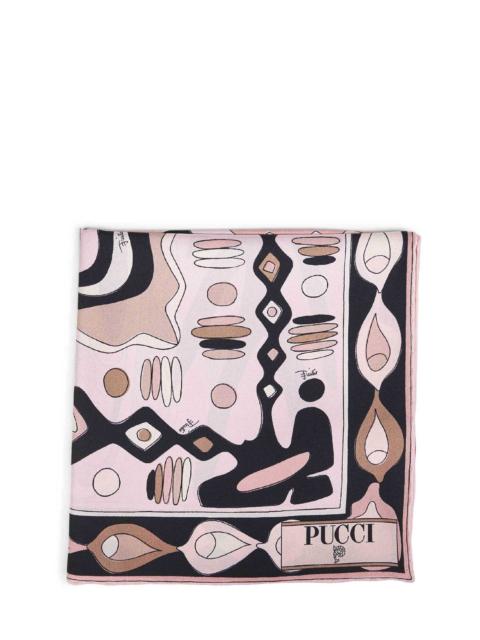 PUCCI Nude Angoli-print silk twill scarf