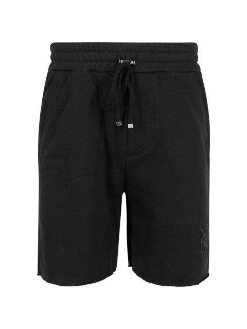 MA-embroidered track shorts