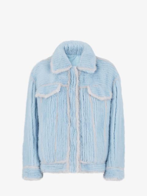 FENDI Light blue mink Go-To jacket